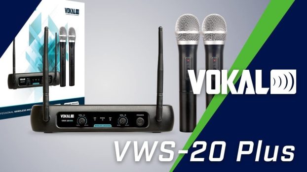 Microfone sem fio duplo Vokal VWS20 vhf