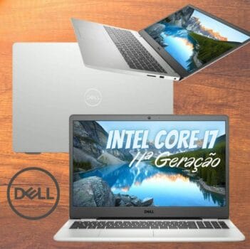 Notebook Dell Inspiron i15-3501-WA70S 15.6' HD 11ª Geração Intel Core i7 8GB 256GB SSD NVIDIA GeForce Windows 11 Prata