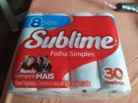 Papel Higiênico, Sublime, Folha Simples, Vermelho, 8 Rolos