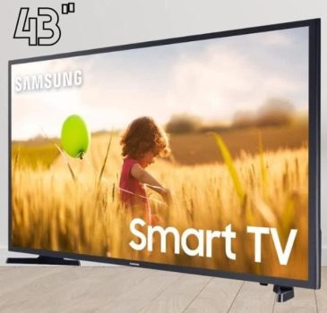 Smart TV LED 43 Full HD Samsung LH43BETMLGGXZD, 2 HDMI, 1 USB, Wi-Fi, HDR, Sistema Operacional Tizen e Dolby Digital Plus
