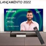 Smart TV Philips Android Tela 50" 50pug7406/78 4k Google Assistant Comando de Voz Dolby Vision/atmos Vrr/allm Bluetooth