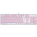 Teclado Mecânico Gamer Redragon Mitra K551W LED Switch Redragon MK2 Blue ABNT2 Branco - K551W (BLUE)