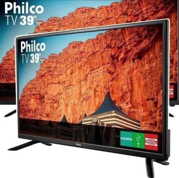 Tv Led 39" Philco Hd Com Conversor Digital 3 Hdmi 1 Usb Som Surround 60hz - Preta