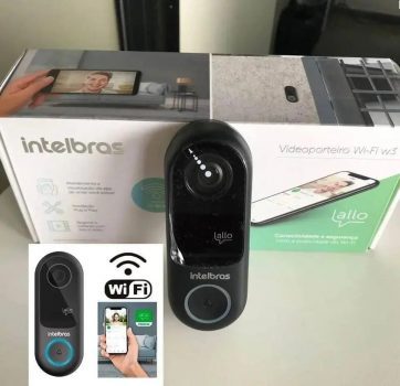 Vídeo Porteiro Inteligente Wi-Fi Allo w3 Preto Intelbras
