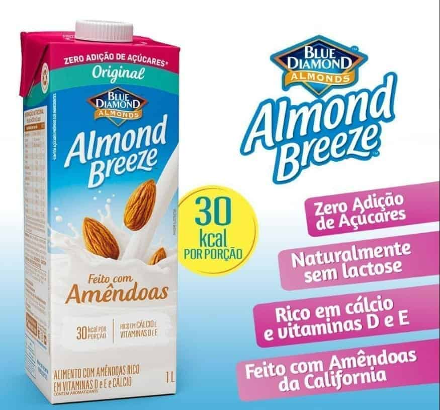 Alimento com Amêndoas Original Zero Açúcar Almond Breeze 1L