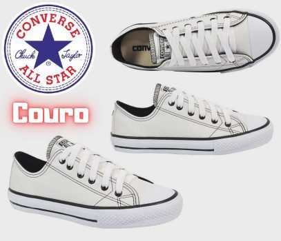 All Star Converse - Couro Branco