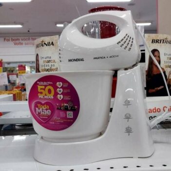 Batedeira Mondial 400W Prática B-44-W 3 Velocidade