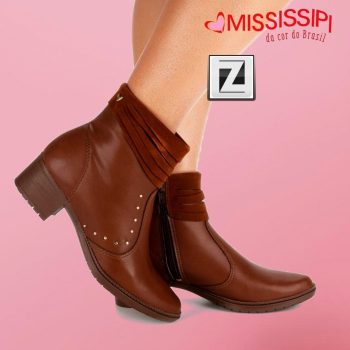 Bota Ankle Boot Mississipi Salto Baixo Feminina