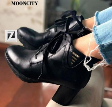 Bota Chelsea Mooncity Cano Curto Brilho Feminina