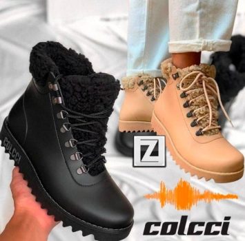 Bota Colcci Wiley Cano Médio Fake Fur Feminina