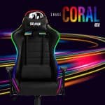 Cadeira Gamer Preta Coral Snake Gaming rgb Led Reclinável - 580