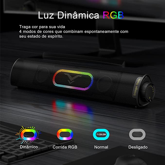 Caixa de som port teis Bluetooth 5.3 soundbar Stage Solo