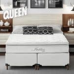 Cama Box Queen Size Umaflex Itália com Pillow Top e Molas Ensacadas 69 x 158 x 198 cm - Branco