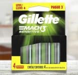 Carga para Aparelho de Barbear Gillette Mach3 Sensitive 4 Unidades