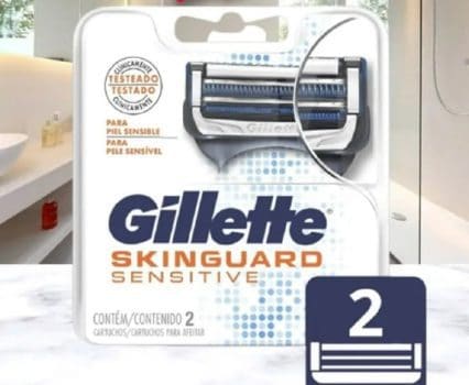 Carga para Aparelho de Barbear Gillette Skinguard Sensitive - 2 unidades