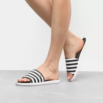 Chinelo Vizzano Slide Listrado Feminino