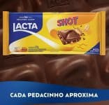 Chocolate ao Leite com Amendoim Lacta Shot Pacote 90g