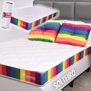Colchão Solteiro A Vácuo Ortopédico Espuma Certificada 88x188x17cm bf Colchões