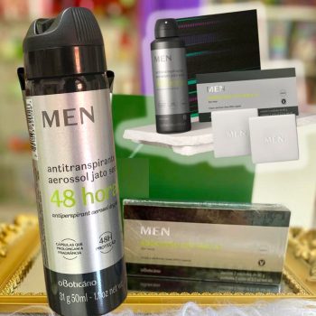 Combo Presente Dia dos Pais MEN: Sabonete em Barra 90g + Desodorante Antitranspirante Aerossol 75g + Caixa Para Presente
