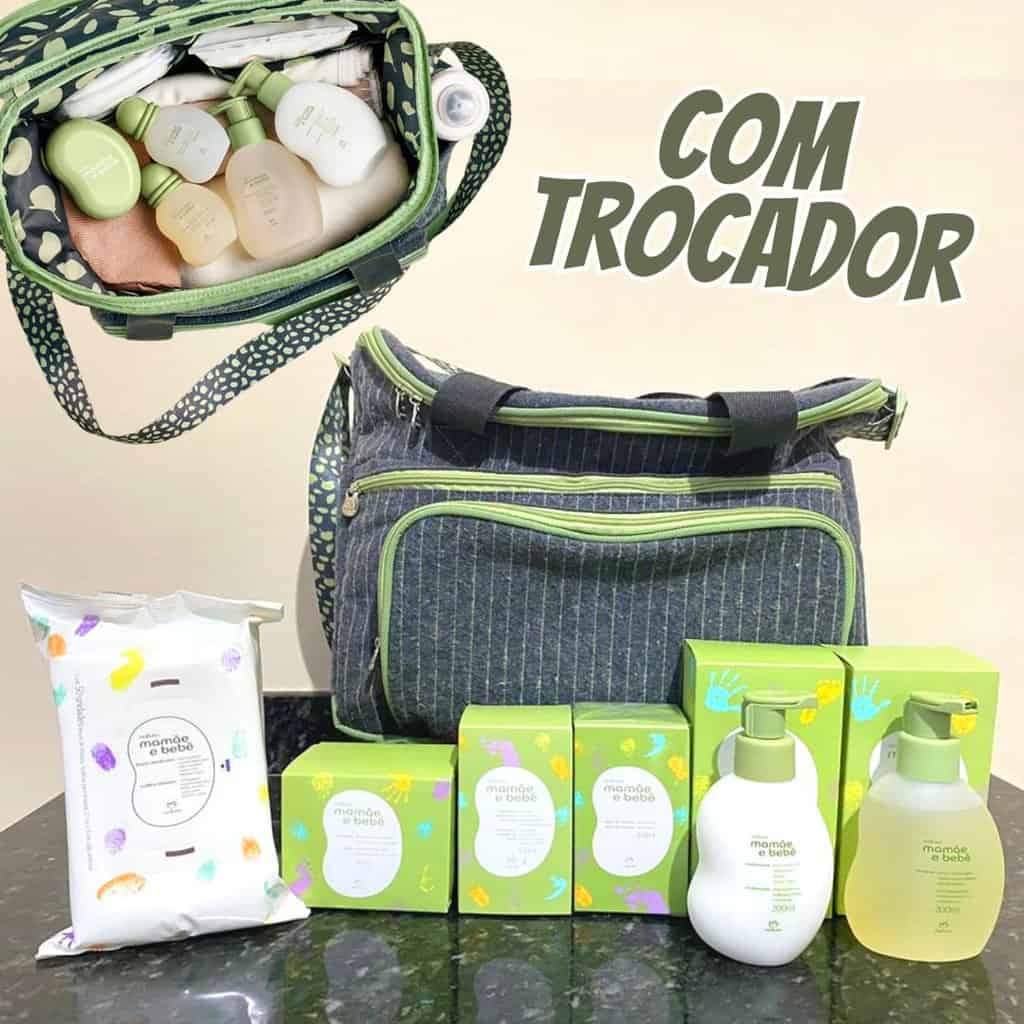 Conjunto Bolsa com Trocador Mamãe e Bebê