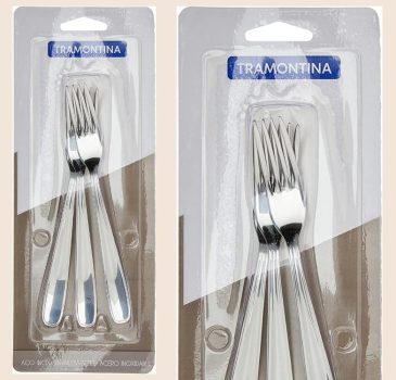 Conjunto De Garfos Para Sobremesa Aço Inox 3 Pç Tramontina Inox