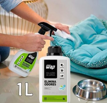 Eliminador e Neutralizador de Odores PET 1L WAP ELIMINA ODORES, Branco e Verde