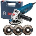 Esmerilhadeira angular Bosch GWS 850 de 4 1/2" 850W 127V com maleta