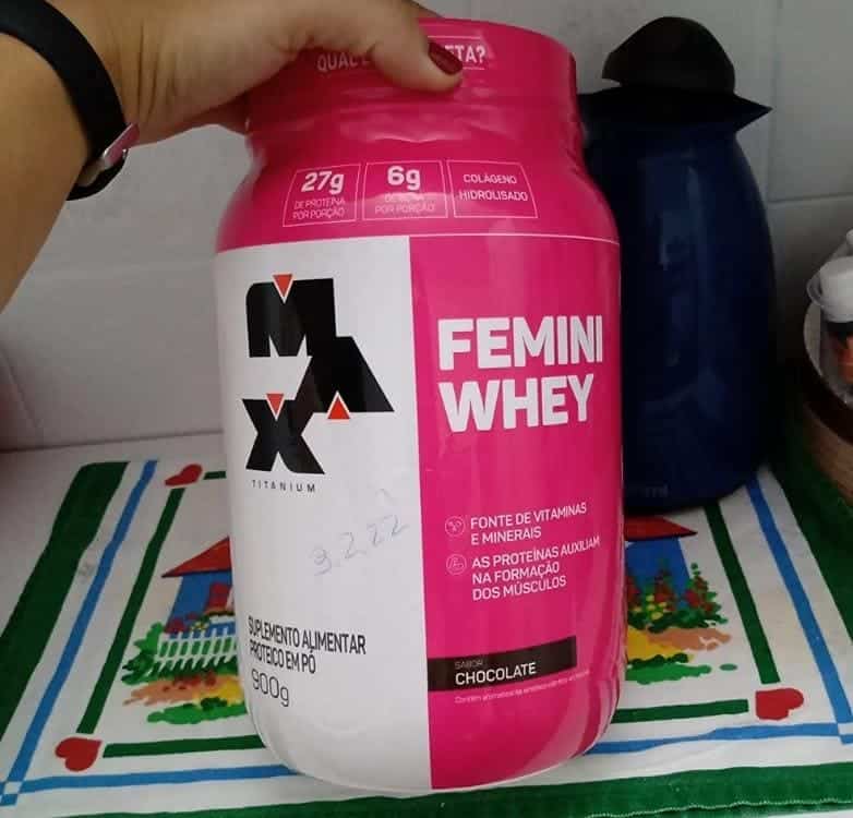 Femini Whey 900g Morango, Max Titanium