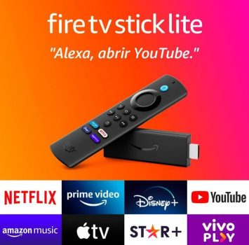Fire TV Stick Lite | Streaming em Full HD com Alexa | Com Controle Remoto Lite por Voz com Alexa (sem controles de TV)