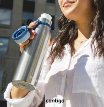 Garrafa Térmica Inox Parede Dupla Matterhorn, Contigo, Azul, 591ML