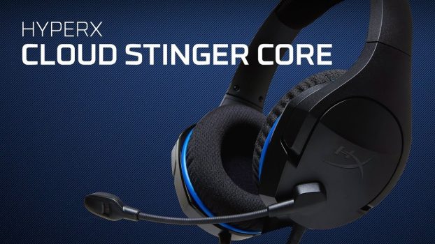 Headset Gamer HyperX Cloud Stinger Core, Drivers 40mm, PS5 PS4 Xbox One e Nintendo Switch, P3, Preto e Azul - HX-HSCSC-BK