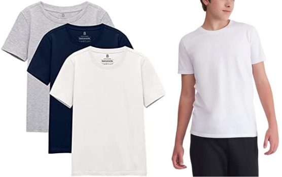 Kit 3 Camisetas Básica, basicamente, criança-unissex