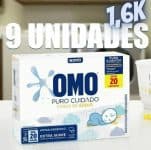 Kit Sabão em Pó Omo Puro Cuidado - 1,6kg 9 Unidades