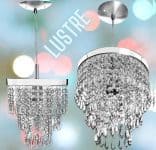 Lustre Pendente De Cristal Acrílico Manucrillic Magnifico