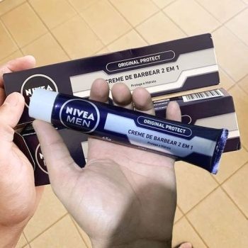 NIVEA Creme De Barbear 2 Em 1 Men Original Protect 65G, Branco