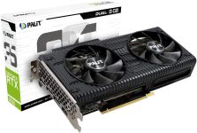 Palit Placa de vídeo dupla GeForce RTX 3050, 8GB, GDDR6, LHR, 3584 Core, 1320 MHz, 1777 MHz, arquitetura Ampere, 3 x DisplayPort, HDMI, ventiladores duplos, Preto, NE63050019P1-190AD