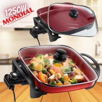 Panela elétrica grill mondial multicook red 1250W PE-49