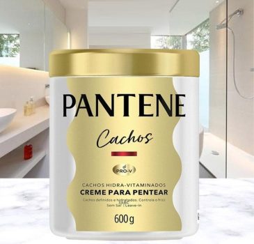 Pantene - Creme para Pentear Cachos, Cachos Hidra-Vitaminados, Cachos 3ABC, sem Sal, 600 ml