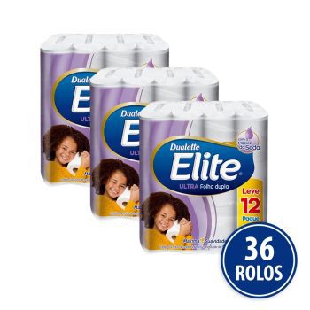 Papel Higiênico Folha Dupla Elite 36 Rolos