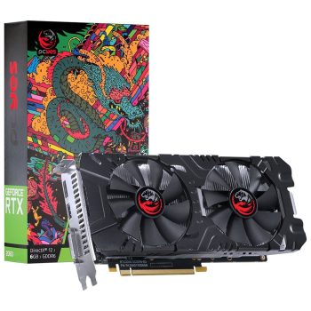 Placa de Vídeo PCyes NVIDIA RTX 2060 Graffiti Series, 6GB GDDR6, Preto - PA2060RTX6GDF