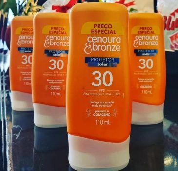 Protetor Solar FPS 30 Cenoura e Bronze 110ml E, Cenoura e Bronze