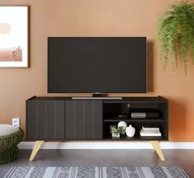 Rack para TV até 55 Polegadas 2 Portas 2 Prateleiras Space Colibri
