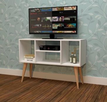 Rack Para Tv com 4 nichos Noruega Branco - Moveise