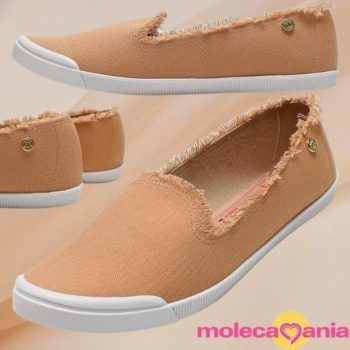 Slipper Moleca Desfiado Bege