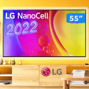 Smart TV LG 55" 4K NanoCell 55NANO80 4x HDMI 2.0 Nvidia GEFORCE NOW ThinQAI Smart Magic Google Alexa