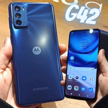 Smartphone Motorola Moto G42 128GB, 4GB RAM, Tela de 6.4”, Câmera Traseira Tripla, Android 12 e Processador Octa Core Snapdragon 680