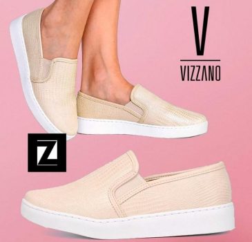 Tênis Slip On Vizzano Animal Print Cano Baixo Feminino