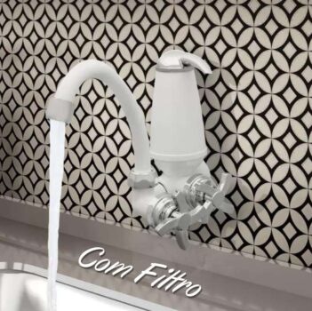 Torneira com Filtro para Cozinha Acquabios - de Parede Color Acqua E05