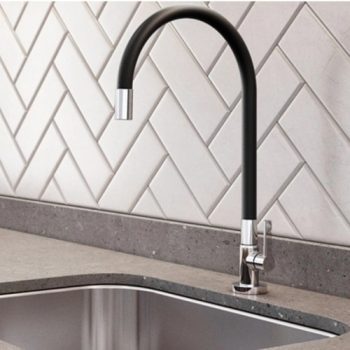 Torneira Docol Galiflex Cozinha Mesa Flexível Preto Gourmet