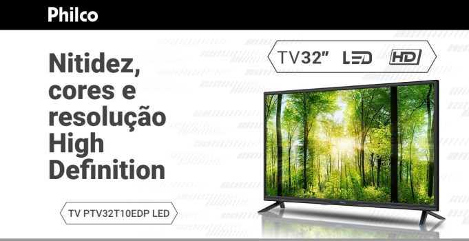 TV Philco 32” Led HD PTV32T10EDP com Recepção Digital